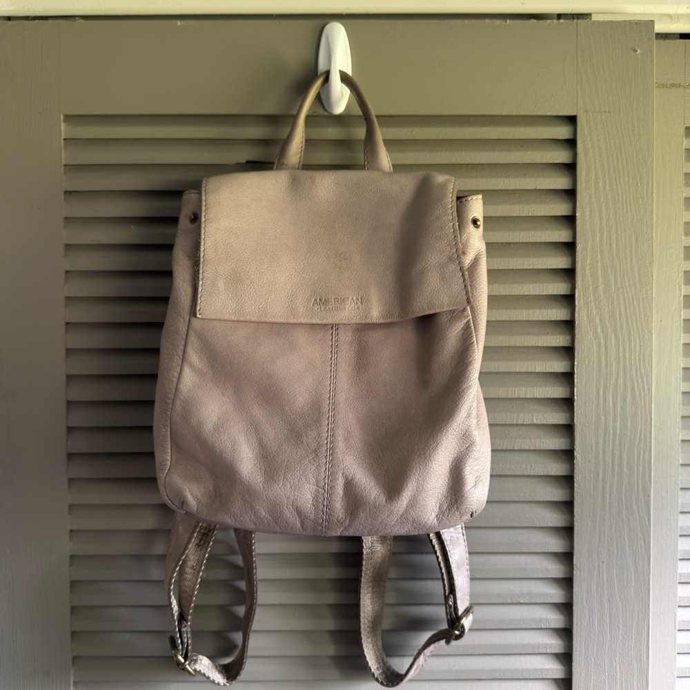 Gray Minimalist Backpack with Flap-Over Design